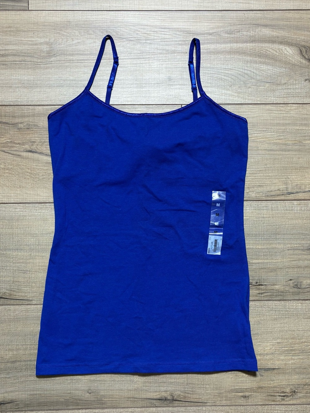 SO Authentic Womens So Perfect Cami With Built In Bra Size M Blue Zone